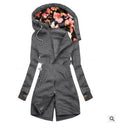 Capo autunnale e invernale con cappuccio, vestito slim e lungo per donna, marchio Valstrend.