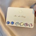 Opal Color Earrings Female Minority Simple