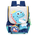 Zaino per bambini Valstrend con disegno di dinosauro cartone animato, spazioso e resistente, ideale per scuola e attività quotidiane.