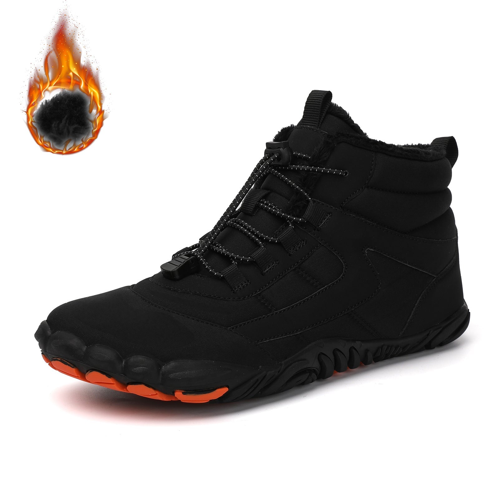 Scarpe da montagna in cotone con cinque dita per uomo, misura grande, rivestite in pile, marca Valstrend, ideali per outdoor.