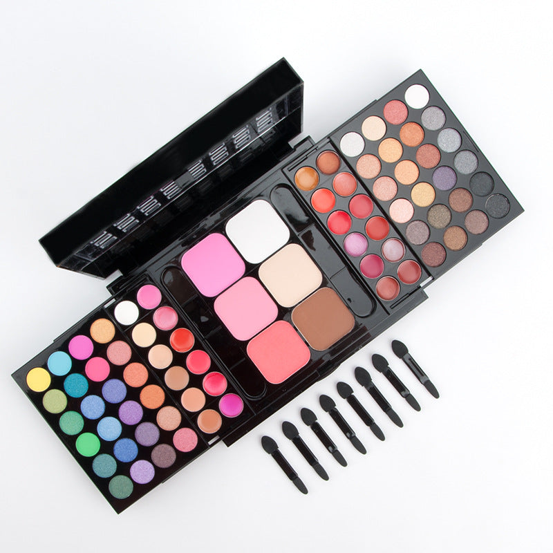 Set di trucchi Valstrend con 78 colori di ombretti, blush, rossetti e gloss, con palette di ombretti e polveri per il trucco.