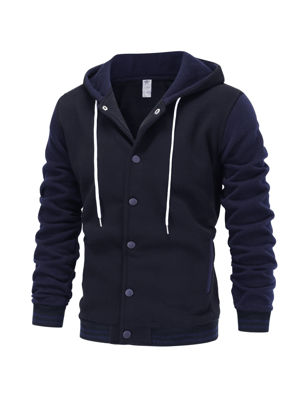Giacca baseball con cappuccio da uomo Valstrend, giacca letterman varsity, stile sportivo per primavera e autunno