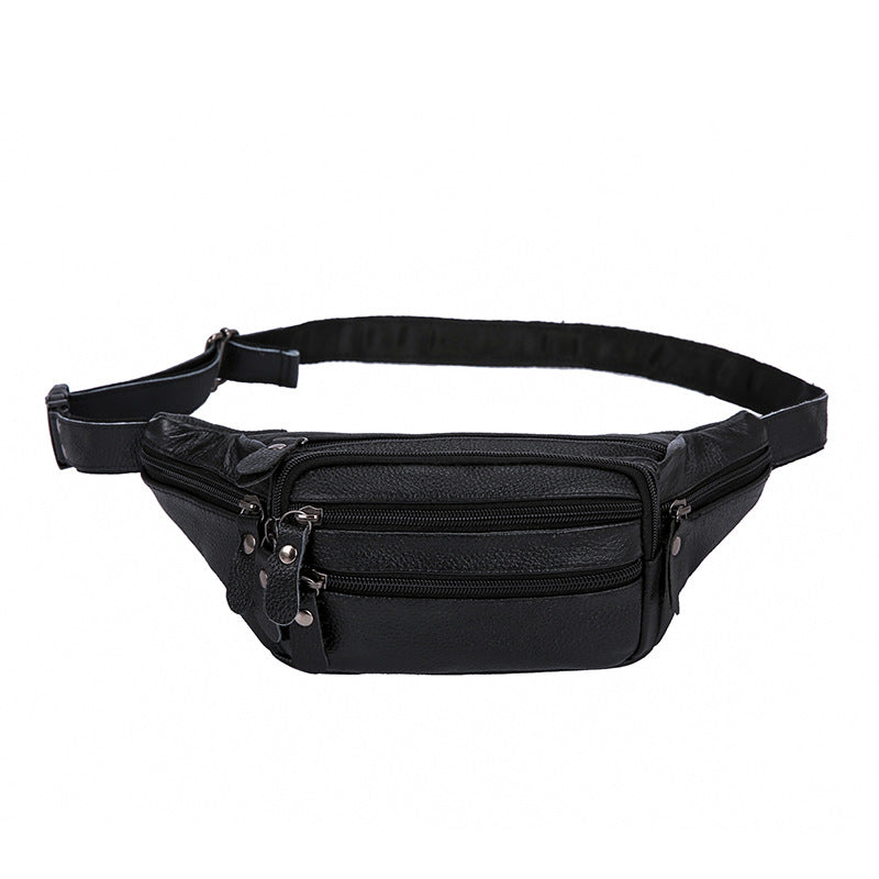 Borsa a tracolla in pelle di mucca, porta soldi e oggetti, cintura uomo, stile casual, marca Valstrend Shop