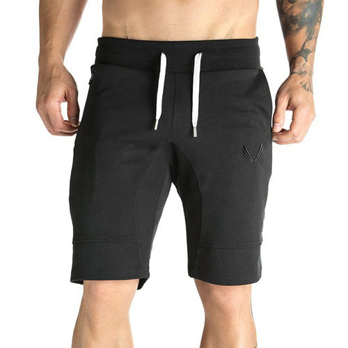 Pantaloni da fitness da uomo Valstrend in tessuto traspirante con stampa mimetica per allenamenti all'aperto e attività sportive.