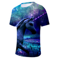 Unicorn 3D digital printing short sleeve