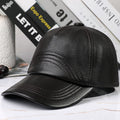 Cappello in pelle da uomo Valstrend, cappello da baseball in pelle di pecora per autunno e inverno, protezione solare outdoor