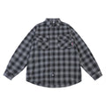 American Retro Plaid Shirt Coat Men
