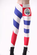 Leggings digital print con motivo di cielo stellato sottile, modello Valstrend Shop, tessuto elastico e aderente.