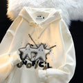 Felpa con cappuccio Valstrend Shop American Street Flocking XINGX per donna, dettagli in tessuto con stampa street style.