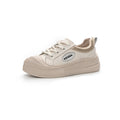 Scarpe da donna Valstrend, primo strato in pelle di mucca, scarpe bianche con design singolo, visibile dettaglio della tomaia.