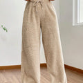 Pantaloni morbidi e larghi in lana calda e morbida, pantaloni casual e confortevoli per casa, firmati Valstrend Shop