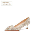 Scarpe da sposa donna Valstrend con tacchi alti e cristalli, eleganti scarpe da matrimonio per donne.