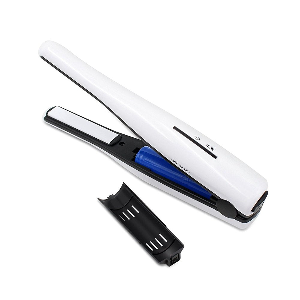 Piastre per capelli Valstrend, ferro lisciante in ceramica per capelli lisci e lisci, con clip portatile e ricarica USB wireless.