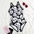 Panda Printing One-piece Swimsuit Beauty Back