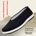 Scarpe casual da uomo Valstrend, slip-on, in tessuto traspirante con punta rotonda in stile Old Beijing