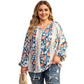 Top lungo a maniche lunghe in stampa casual per donna, marchio Valstrend, tessuto morbido e comodo, stile relax.