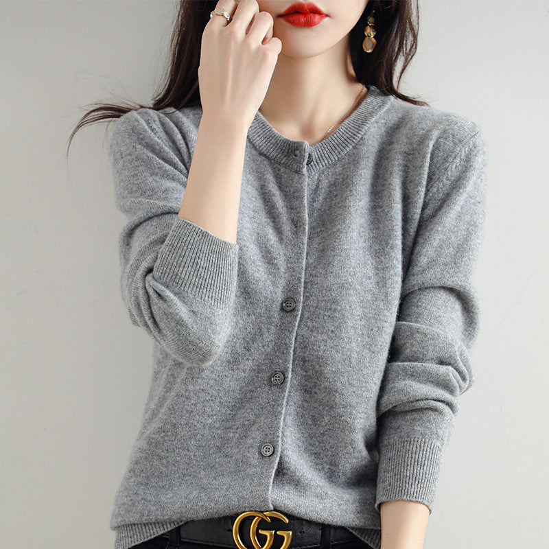 Cardigan donna Valstrend, cappotto maglione corto in maglia, stile casual e caldo, ideale per look autunnali e invernali.