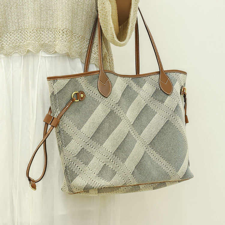 Borsa a tracolla casual in canvas di grande capacità, stile pratico e spazioso, marca Valstrend shop.