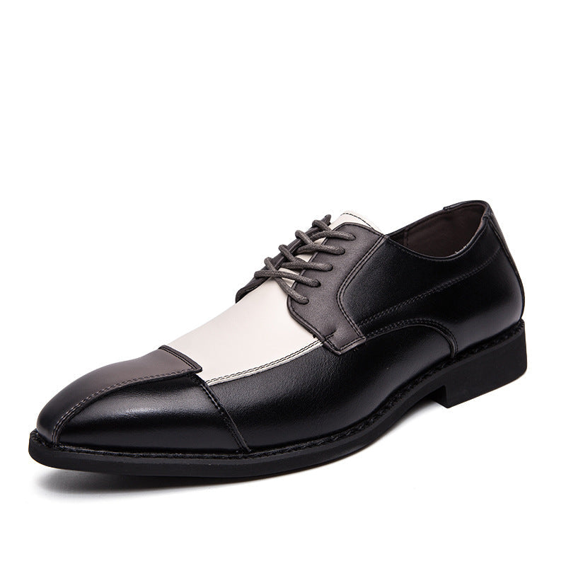 Scarpe da uomo Valstrend in pelle colorata stile coreano primavera, design trendy e elegante per occasioni di business.