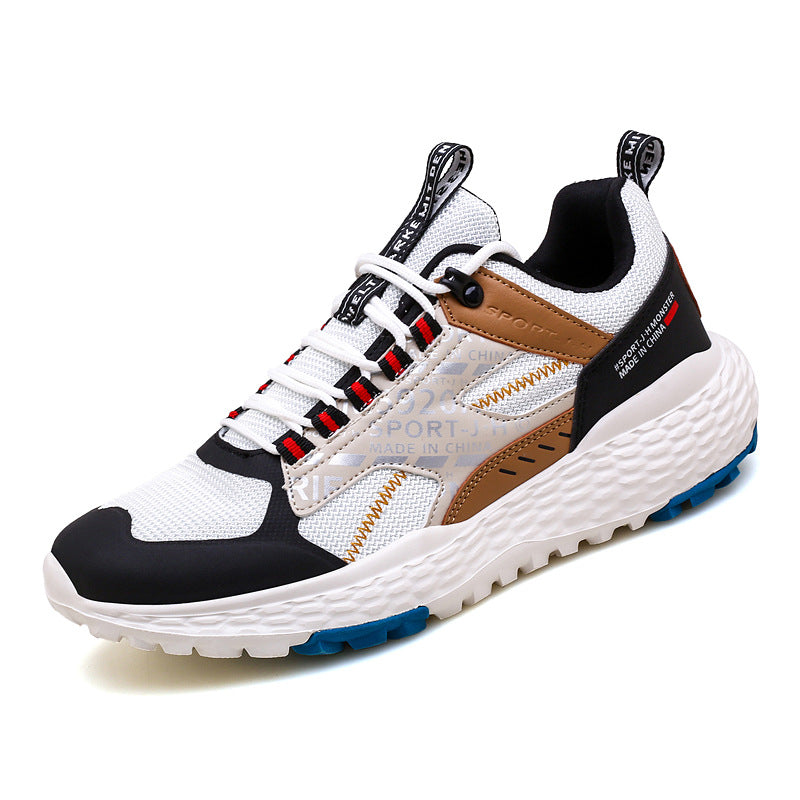 Scarpe da uomo Valstrend Shop con punta rotonda e calzata bassa in tessuto Flying Knit, stile sportivo e comodo.