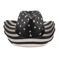 Cappello vintage a righe in paglia americana Valstrend shop, stile retrò con fascia decorativa e ampia tesa