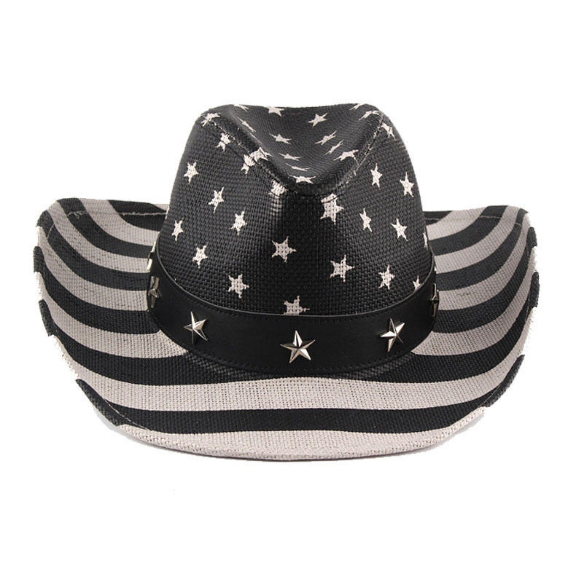 Cappello vintage a righe in paglia americana Valstrend shop, stile retrò con fascia decorativa e ampia tesa