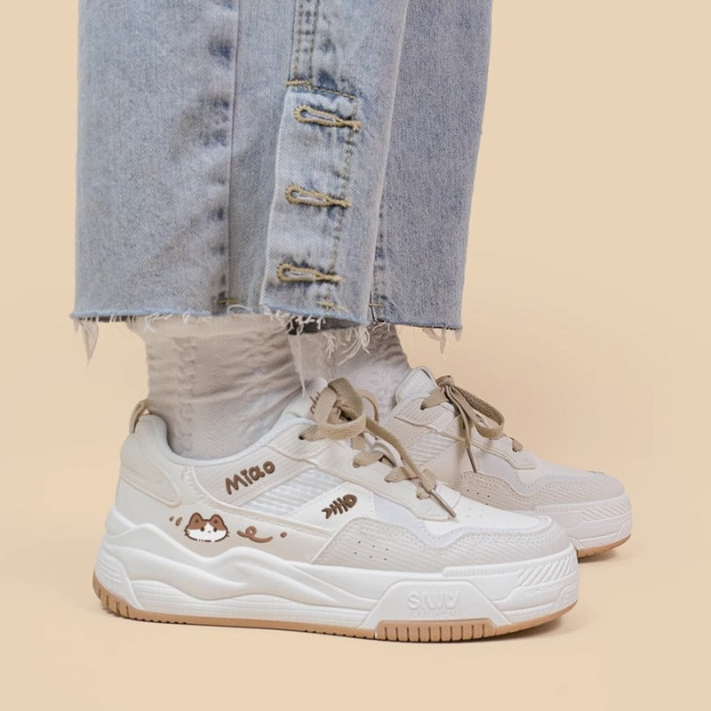 Scarpe sportive casual Valstrend Ins Trendy All-match con suola spessa, stile skate, ideali per uso quotidiano e comodo da indossare