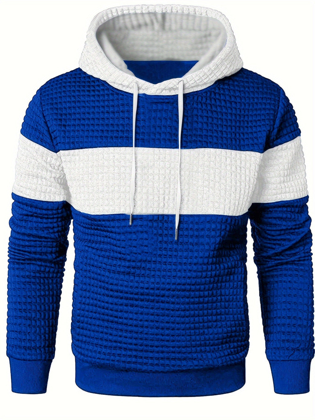Felpa uomo con cappuccio color block, stile casual e confortevole, ideale per autunno e inverno, marca Valstrend shop.