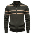 Maglione da uomo con zip e maglia a maglia valstrend shop, giacca elegante in tessuto morbido e caldo.