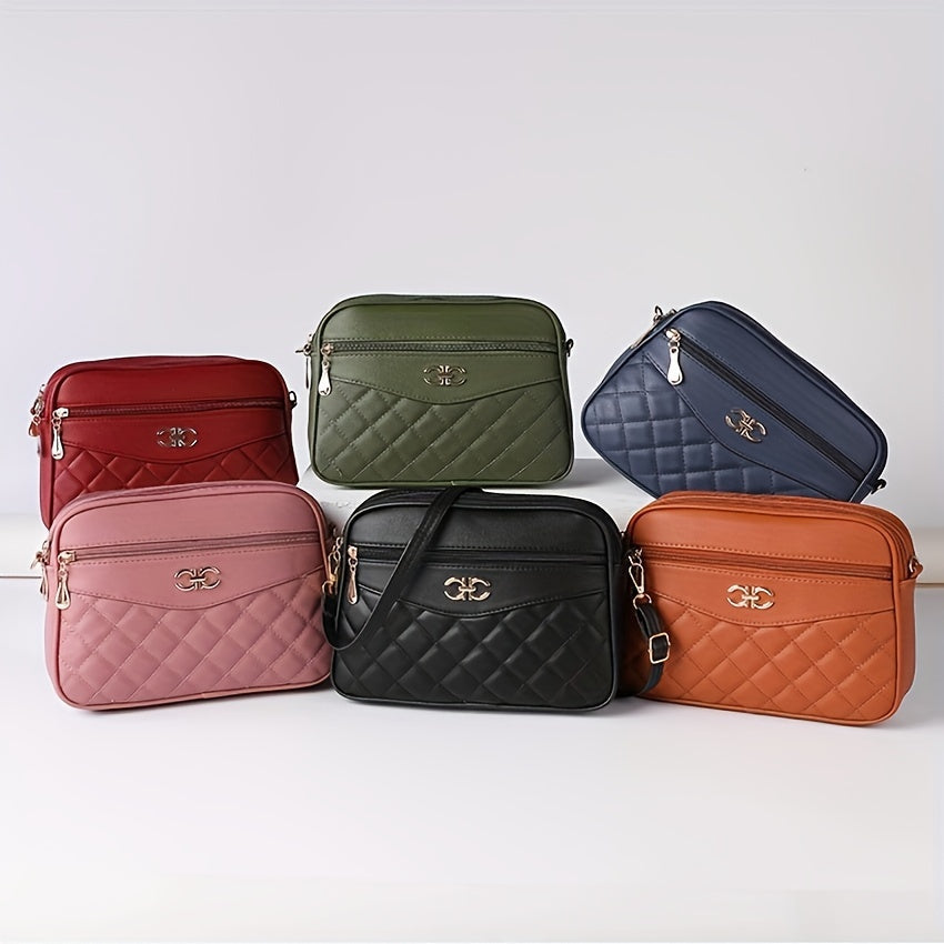 Borsa a tracolla donna Valstrend, grande capacità, stile quilted multicolore, compatta e versatile, perfetta come borsa a tracolla.