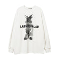 American Cartoon Rabbit Print Brushed Hoody