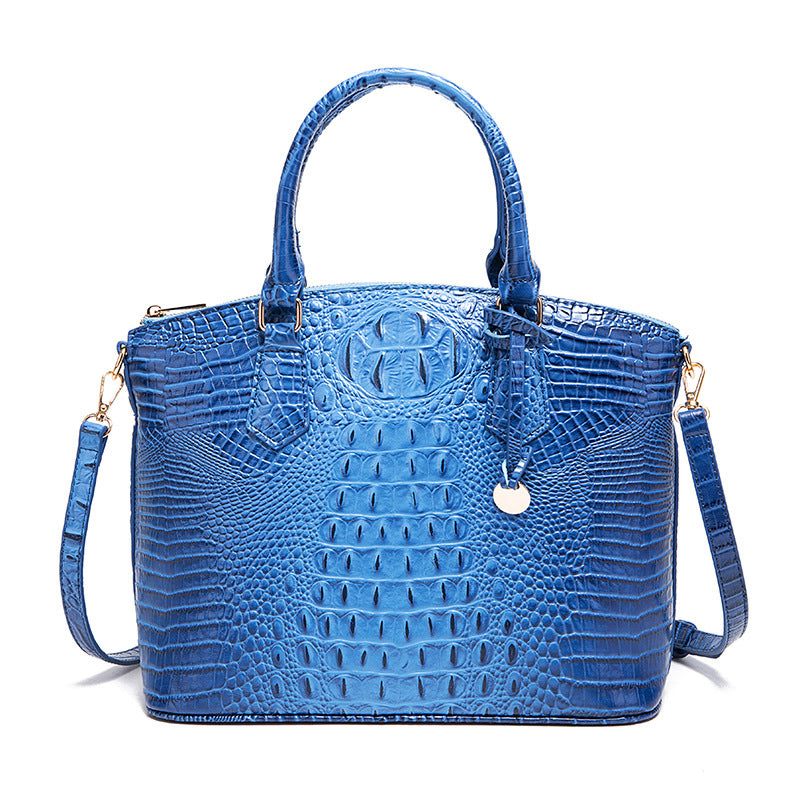 Borsa a tracolla donna Valstrend shop in pelle con motivo rettile in stile retrò, portabile e compatta con tasche multiple.