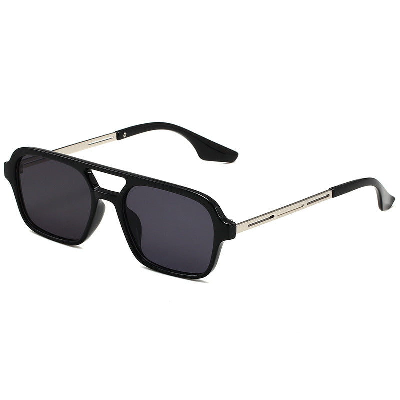 Occhiali da sole da donna Valstrend, occhiali rettangolari retrò con doppio ponte e cornice piccola, stile vintage e moderno.