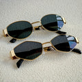 2pcs Chic Oval Fashion Glasses for Women - Y2K Inspired, Anti-Glare PC Lenses, Perfect for Beach Vacations & Casual Wear