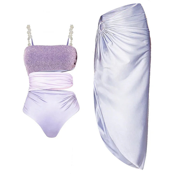 Costume da bagno mare di alta qualità Valstrend con slip e gonna avvolgente, perfetto per vacanze estive sulla spiaggia