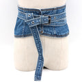 Camicia decorativa in denim con cintura a vita alta per donna, stile fashion e trendy, di Valstrend Shop.