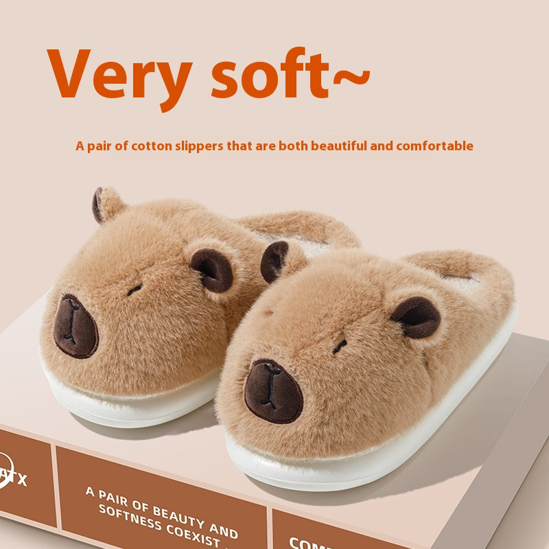 Ciabatte in cotone Valstrend per donna, con suole spesse e isolamento peluche per calore e comfort indoor