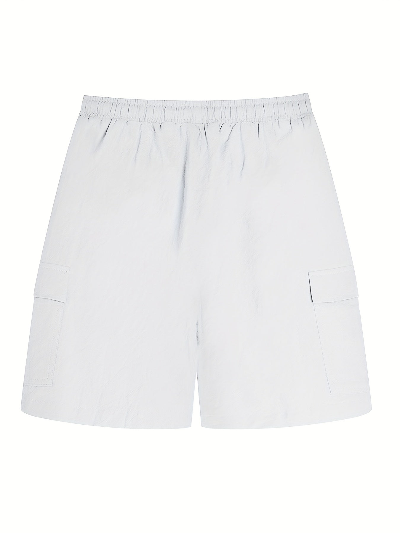 Shorts cargo casual da uomo Valstrend in tessuto leggero con molte tasche, vita elastica e vestibilità larga, adatti per attività all'aperto.