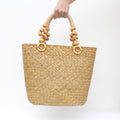 Borsa a mano in paglia retrò di grande capacità di Valstrend Shop, con dettagli eleganti e spazio ampio per gli oggetti quotidiani.