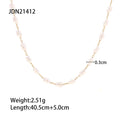 Collana vintage in ABS con perle che non sbiadiscono, accessorio di gioielleria elegante e resistente, firma Valstrend shop