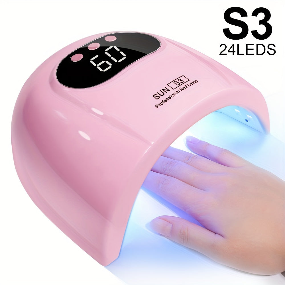 Lampada UV LED professionale Valstrend per unghie con sensore automatico, timer e display LCD, per smalti gel mani e piedi.