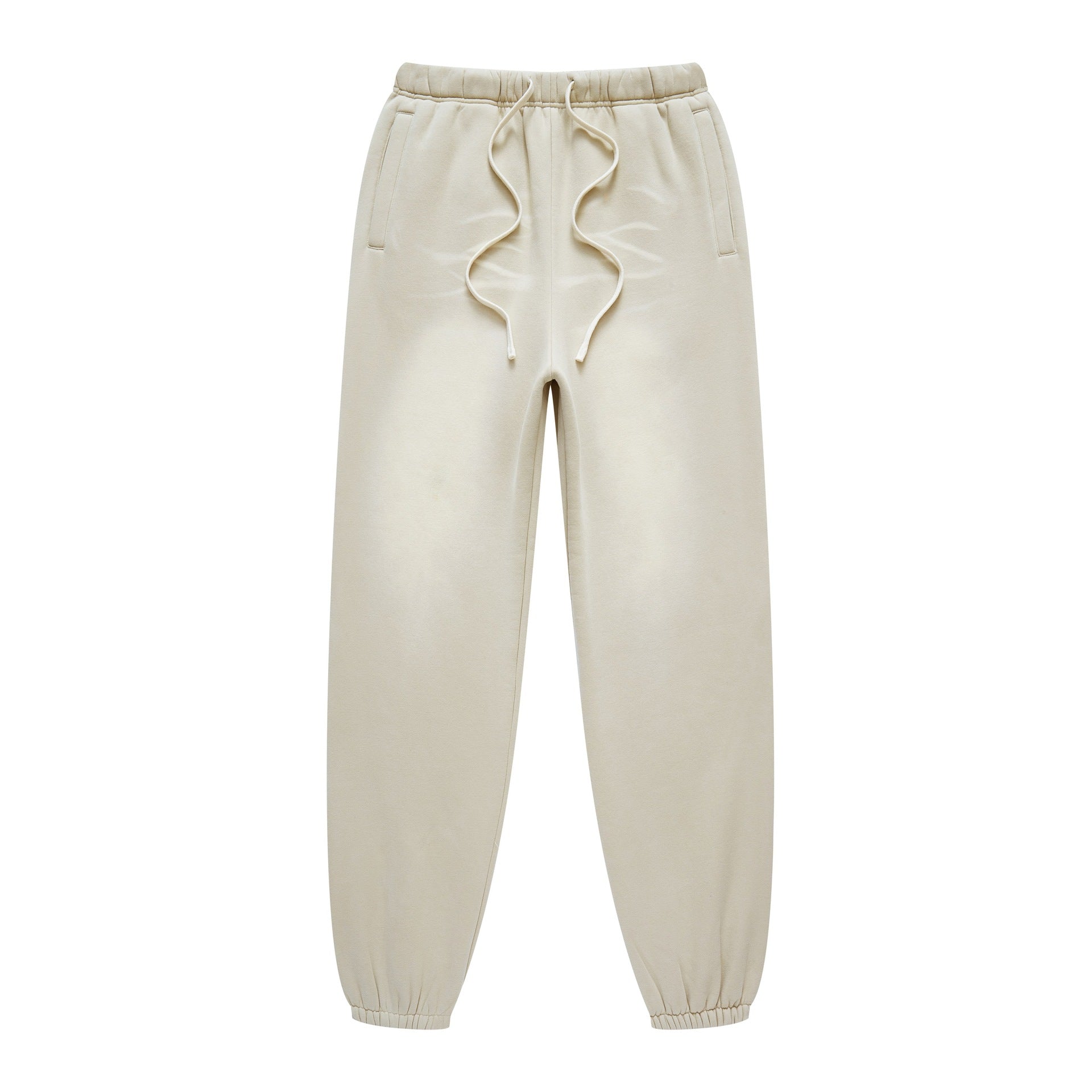 Pantaloni sweatwashed Horsetail Gradient con lacci alla caviglia di Valstrend Shop, stile casual e moderno.