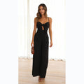 Completo jumpsuit trendy con spalline sottili e design alla moda, in tessuto leggero, di marca Valstrend shop.