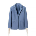 Women's Square Collar Tassel Blazer