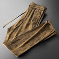 Pantaloni in seta di ghiaccio lucida e fluida di stile retrò, marchio Valstrend shop, tessuto di alta qualità e design elegante