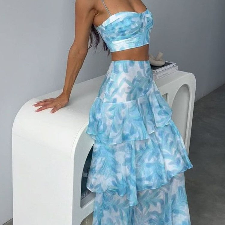 Top senza maniche a due pezzi con schiena scoperta, stile elegante e moderno, marca Valstrend shop, mostrato in dettaglio.