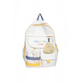 Zaino giapponese da scuola superiore junior Valstrend, con tasche e spallacci regolabili, in tessuto resistente, vista frontale.