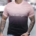 T-shirt uomo Valstrend con stampa digitale a gradiente 3DZ, maniche corte, design moderno e colorato.