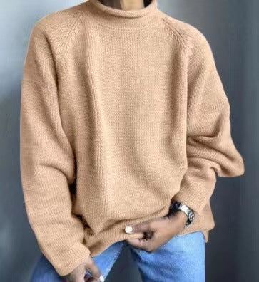 Solid Color Pullover Loose Casual Sweater