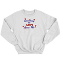 Maglione girocollo Valstrend Shop Alpha Delta Pi con scritta "Loves Me" sul davanti, in tessuto morbido e confortevole.